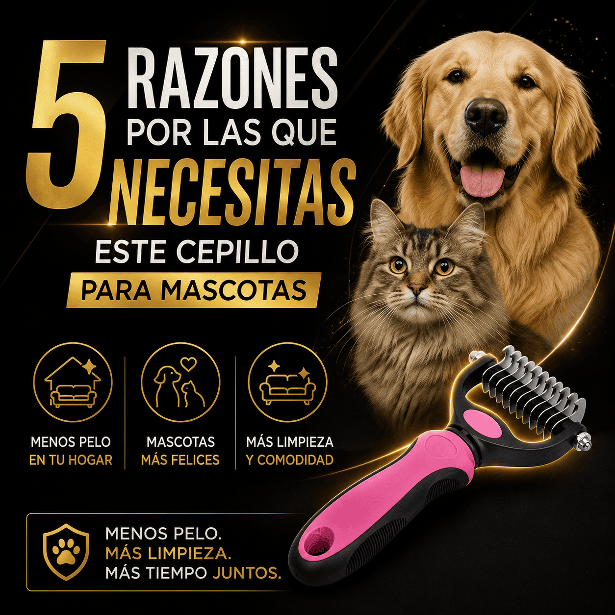 Cepillo mascotas - 5 raz