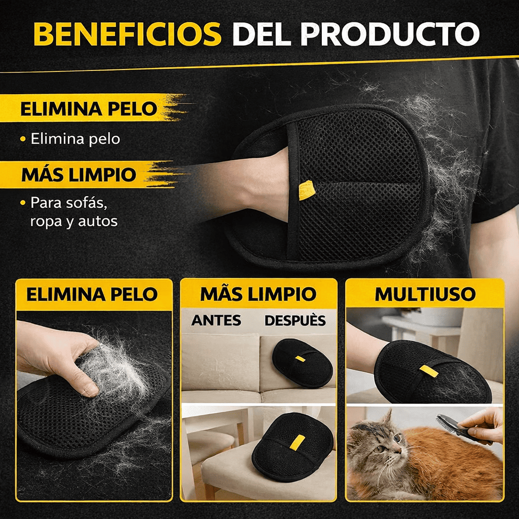 Elimina los pelos de las mascotas en minutos