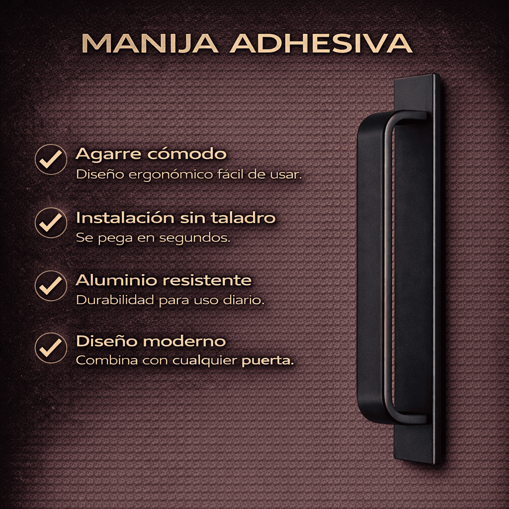 Manija de aluminio