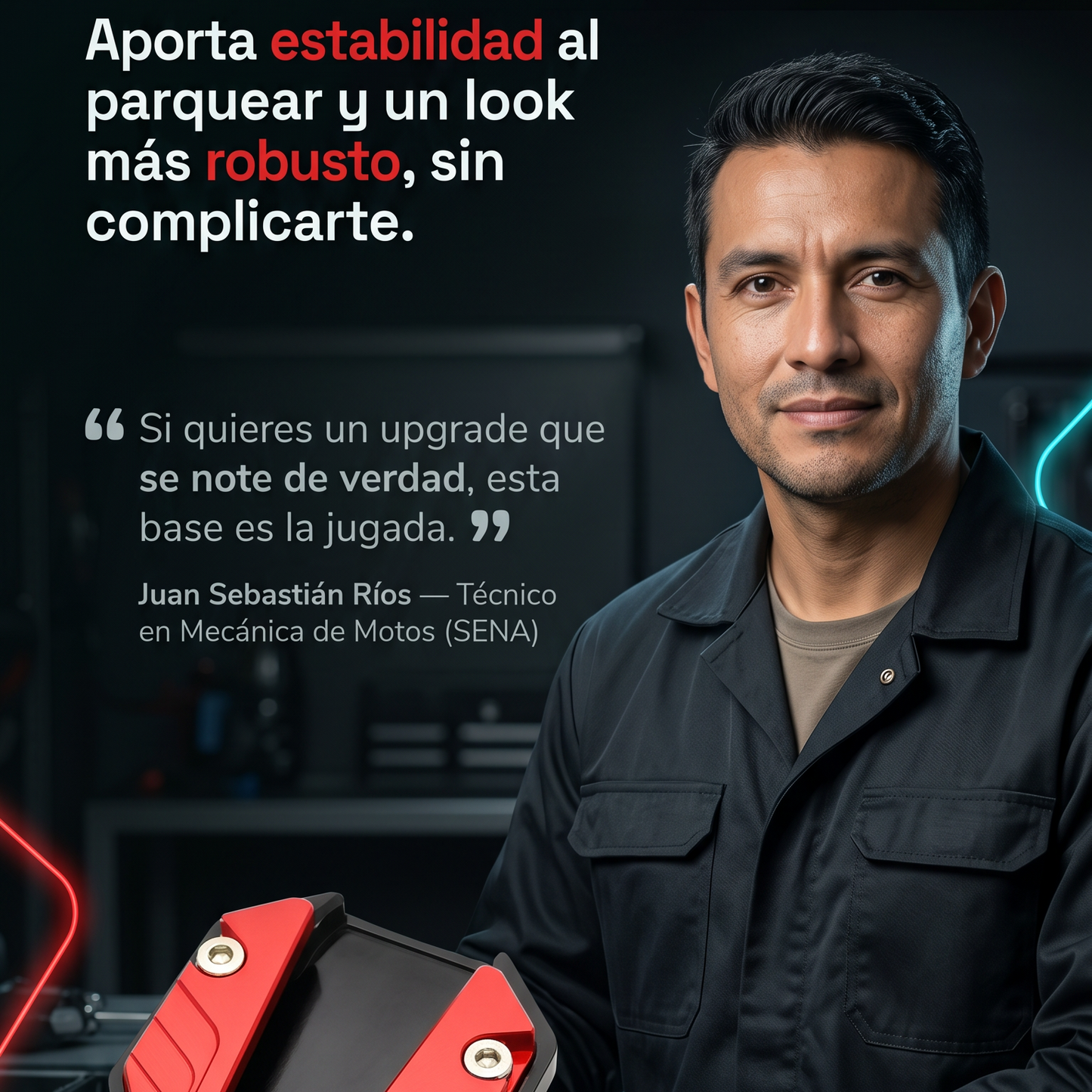 Soporte pata moto