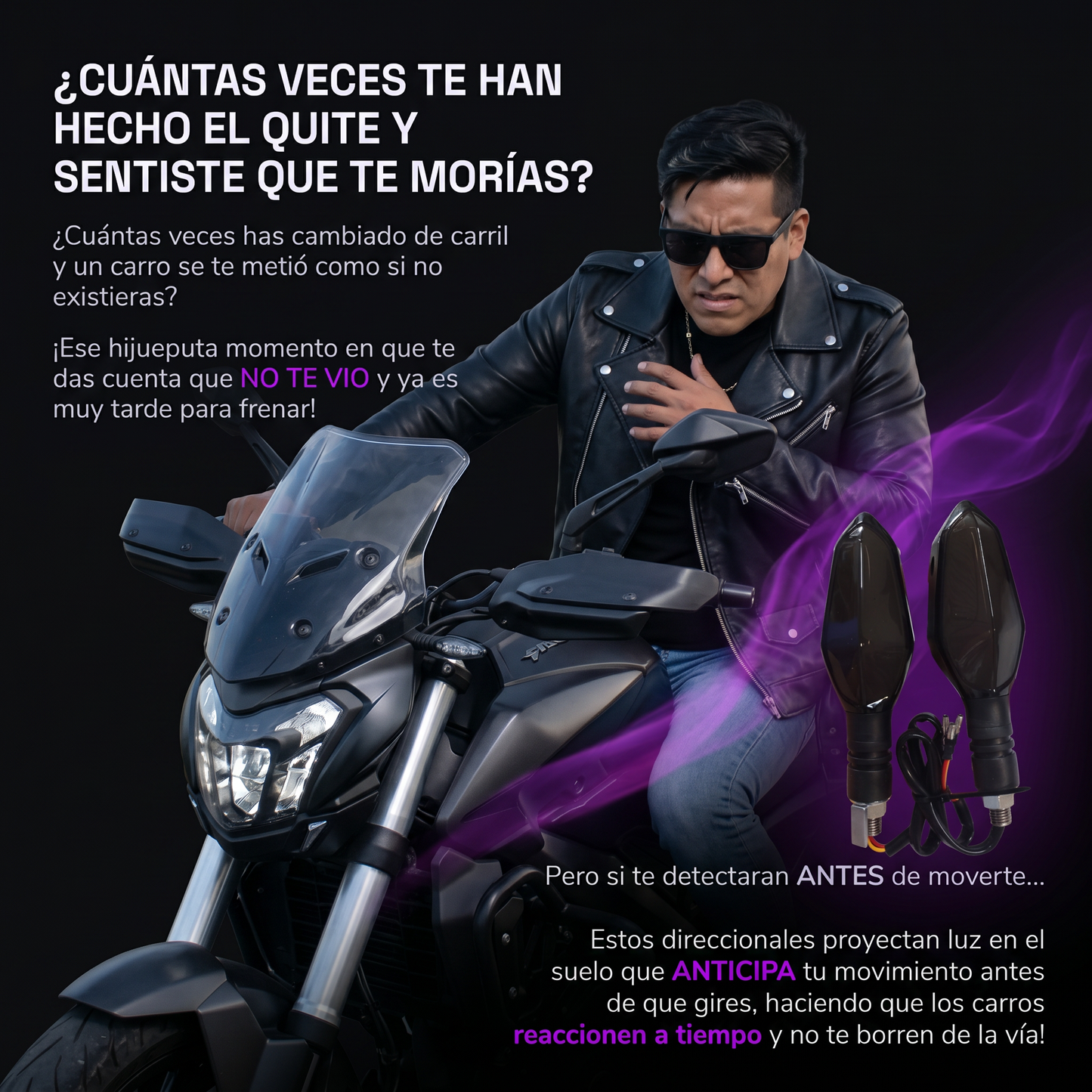 Luces direccionales moto