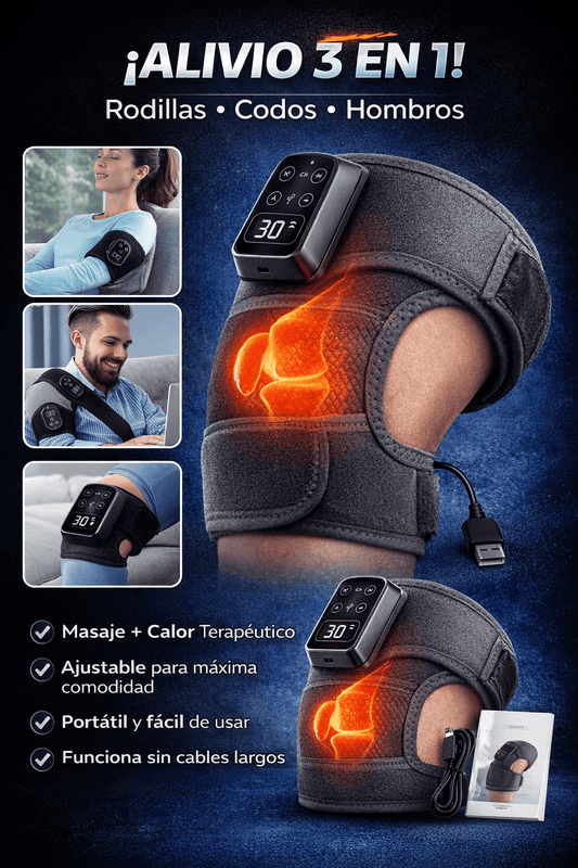 Rodillera térmica masajeadora