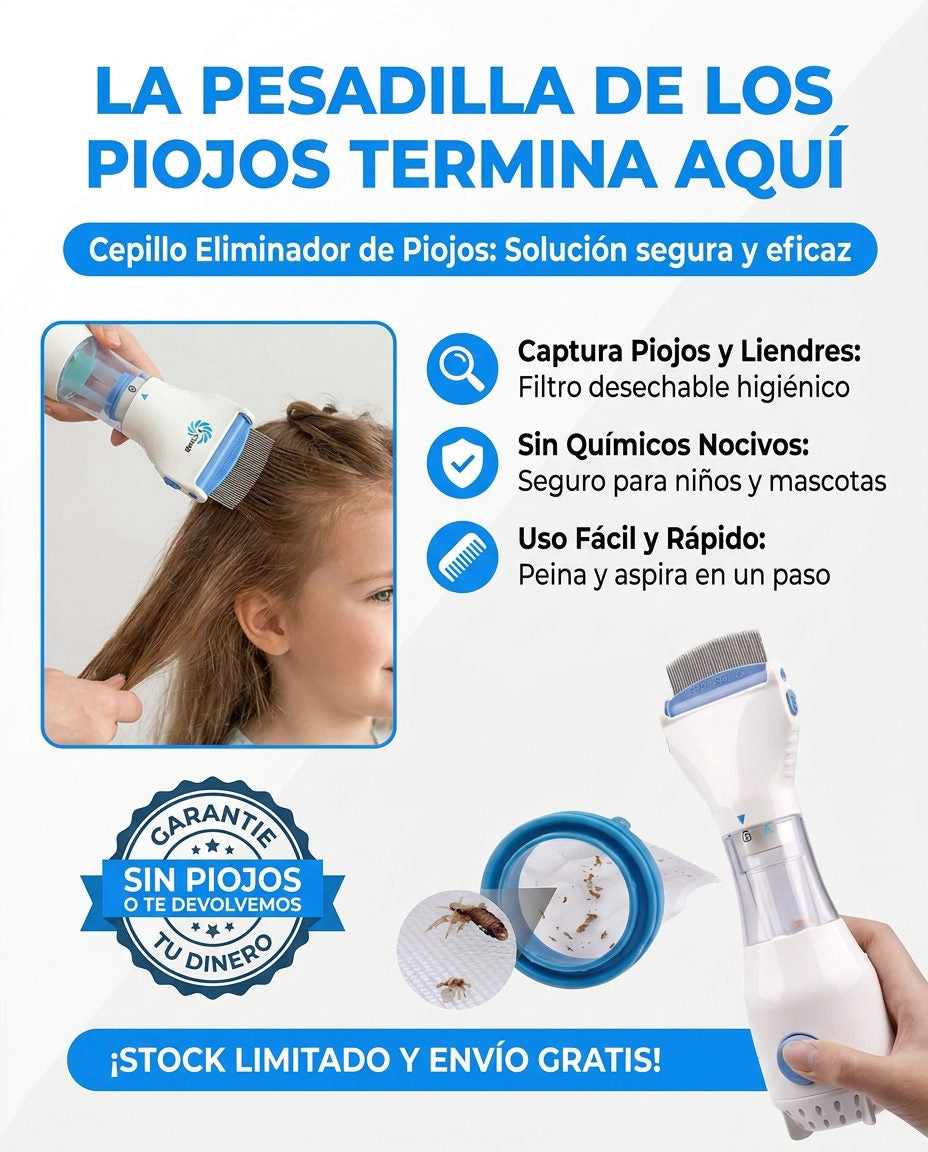 Cepillo Eliminador de Piojos — BENEFICIOS