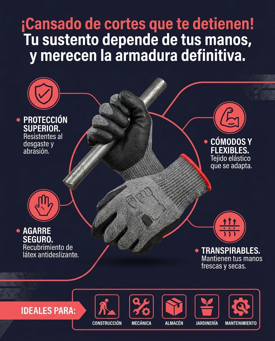 Guantes industriales multiuso — BENEFICIOS