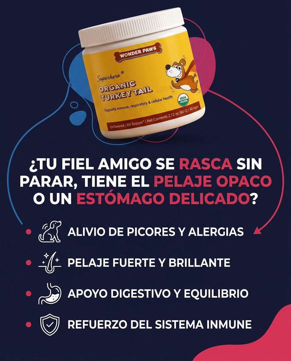 Hongo cola de pavo wonder paws - Perros — BENEFICIOS
