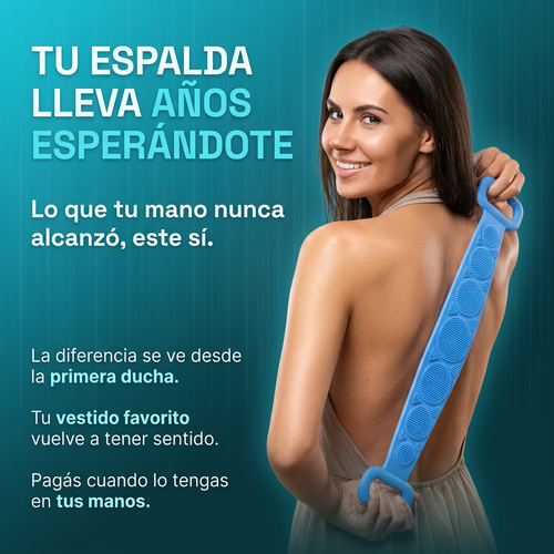 Frotador de espalda de silicona doble cara