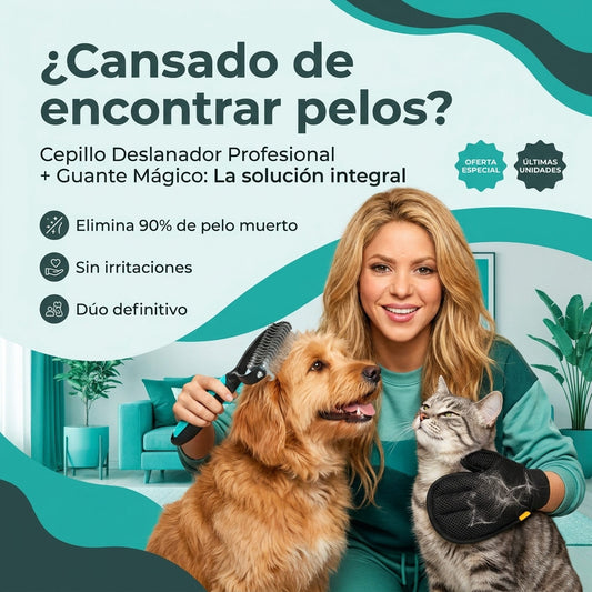 Combo Mascotas Cepillo + Guante